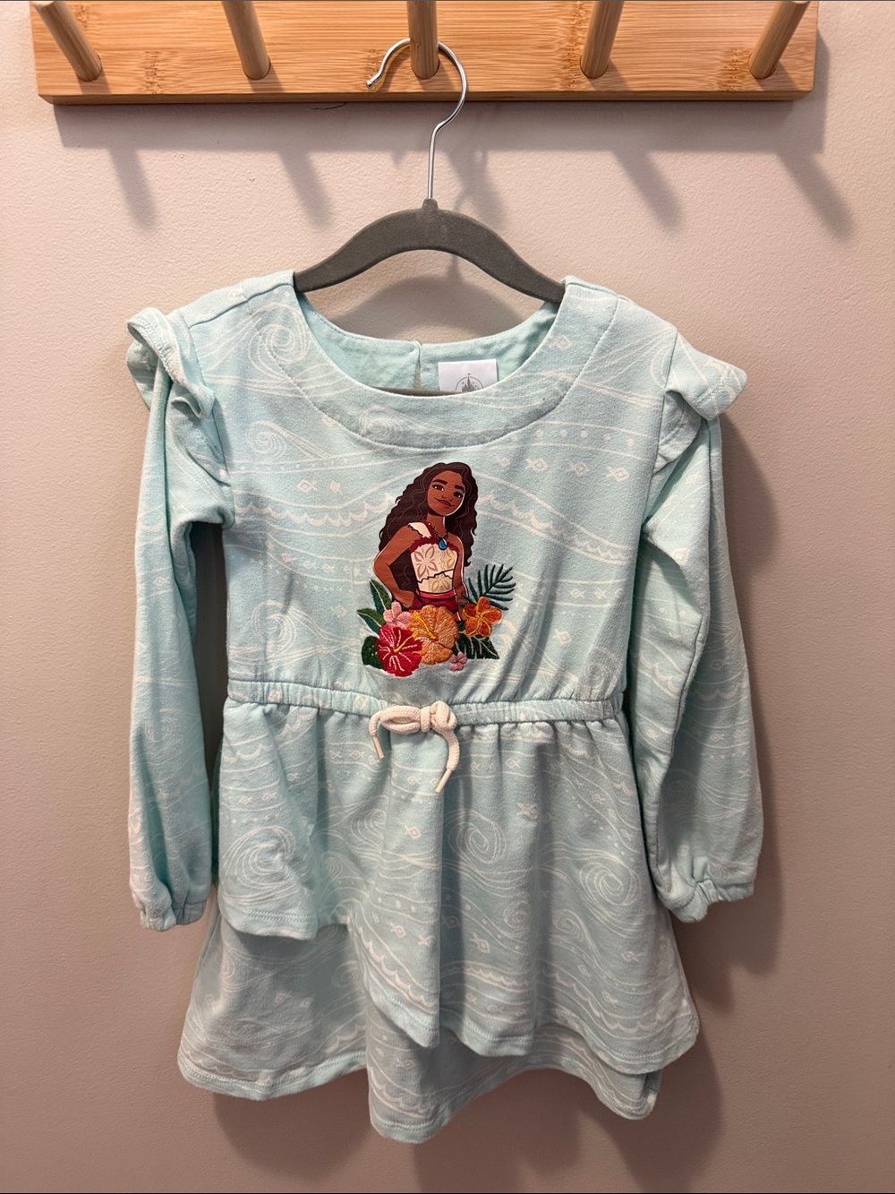 Disney Girls Mint Moana Graphic Tee Dress